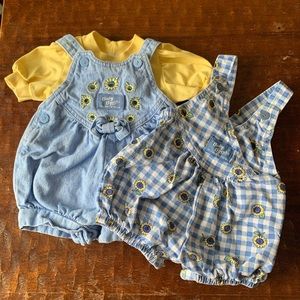 1995 OshKosh Baby overall & tshirt set